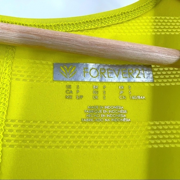 Neon Tank Top Small Forever21 Open Back - Picture 3 of 4